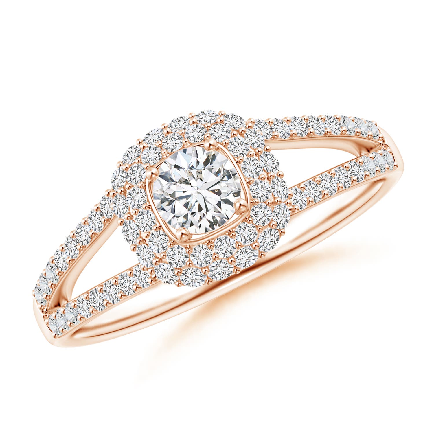 H, SI2 / 0.77 CT / 14 KT Rose Gold