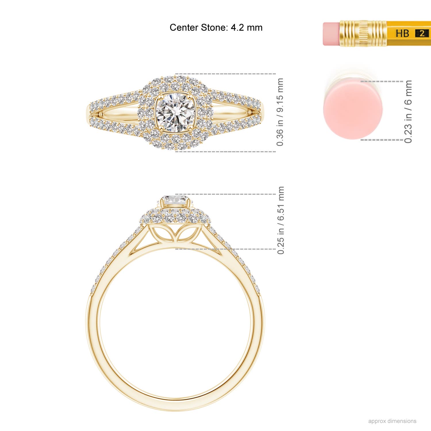 I-J, I1-I2 / 0.77 CT / 14 KT Yellow Gold