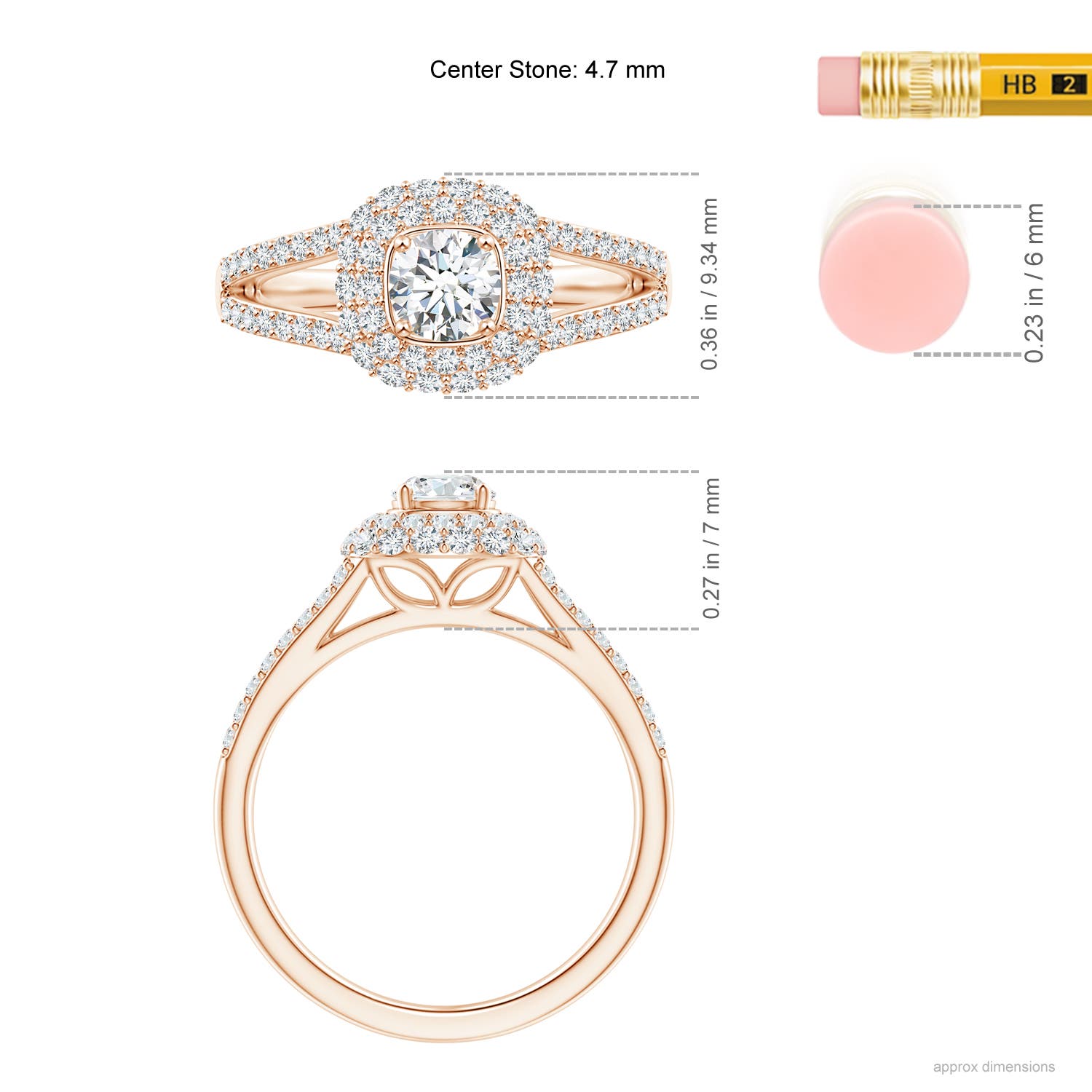 G, VS2 / 0.99 CT / 14 KT Rose Gold