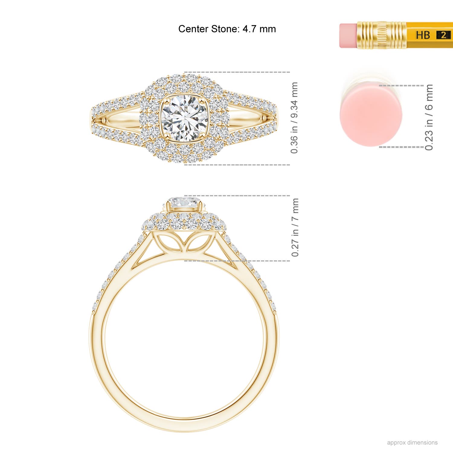 H, SI2 / 0.99 CT / 14 KT Yellow Gold