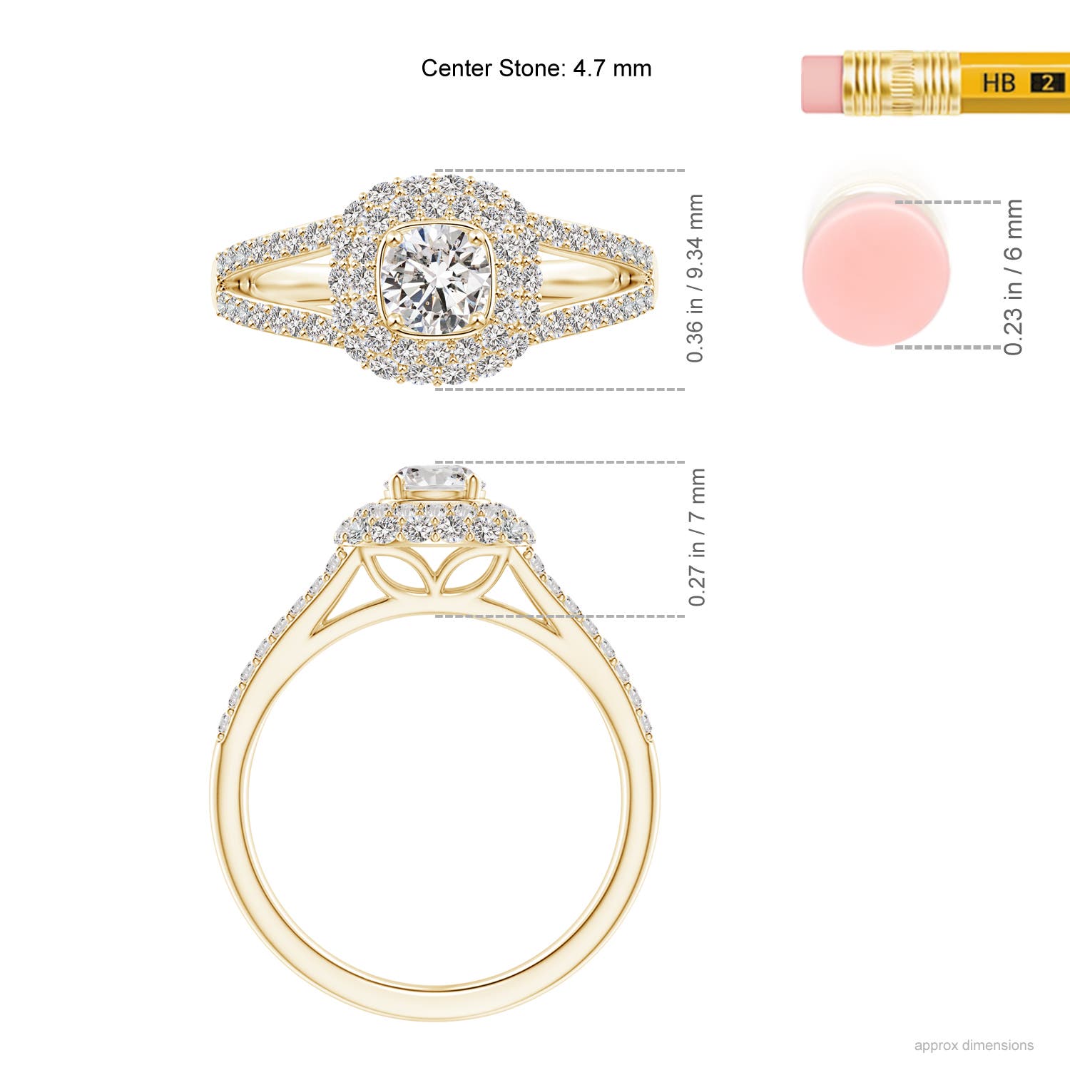 I-J, I1-I2 / 0.99 CT / 14 KT Yellow Gold