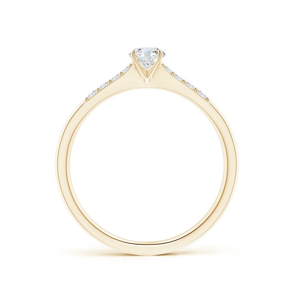 4.1mm GVS2 Solitaire Diamond Tapered Shank Engagement Ring with Accents in 9K Yellow Gold side-1