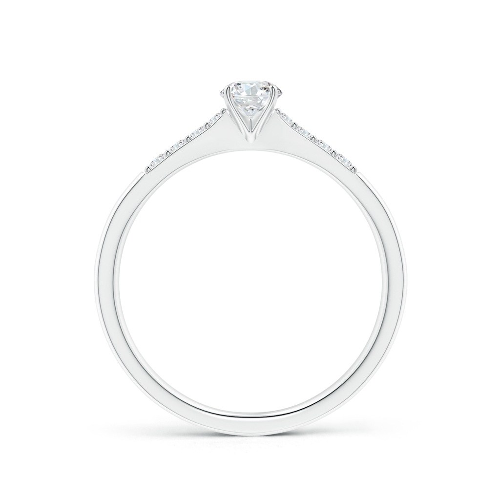 4.1mm GVS2 Solitaire Diamond Tapered Shank Engagement Ring with Accents in P950 Platinum Side-1