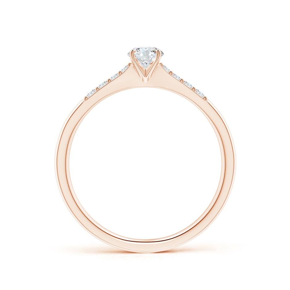 4.1mm GVS2 Solitaire Diamond Tapered Shank Engagement Ring with Accents in Rose Gold side-1