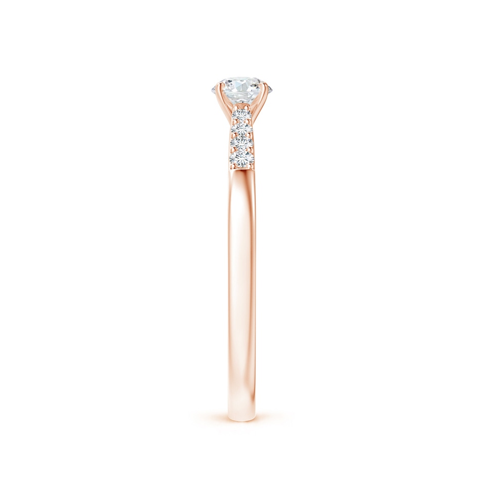 4.1mm GVS2 Solitaire Diamond Tapered Shank Engagement Ring with Accents in Rose Gold side-2