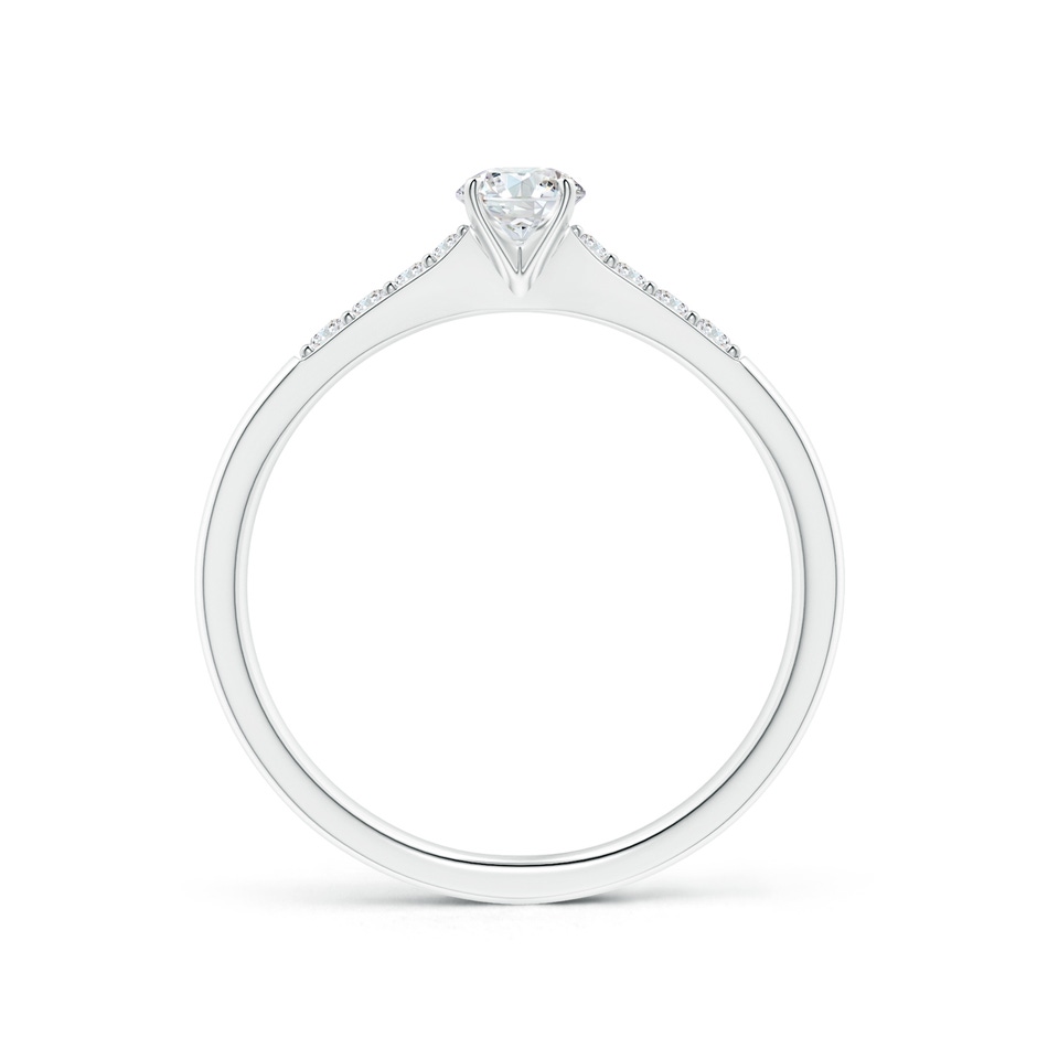 4.1mm GVS2 Solitaire Diamond Tapered Shank Engagement Ring with Accents in White Gold side-1