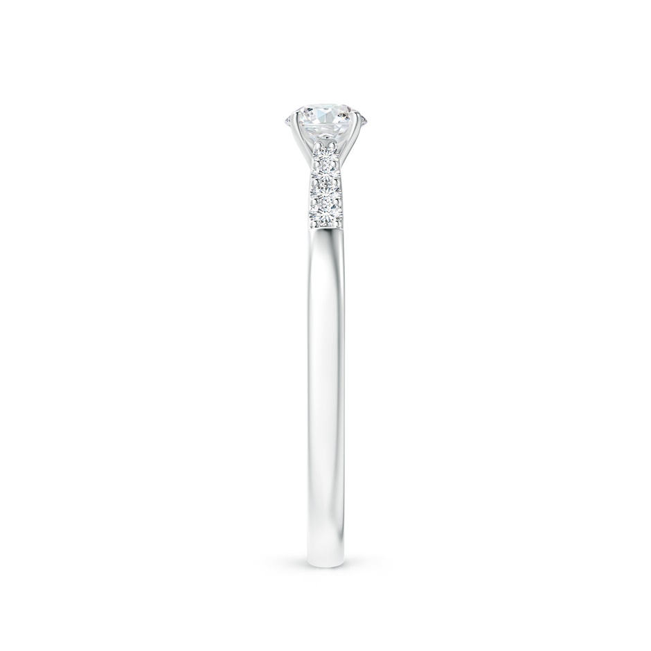 4.1mm GVS2 Solitaire Diamond Tapered Shank Engagement Ring with Accents in White Gold side-2