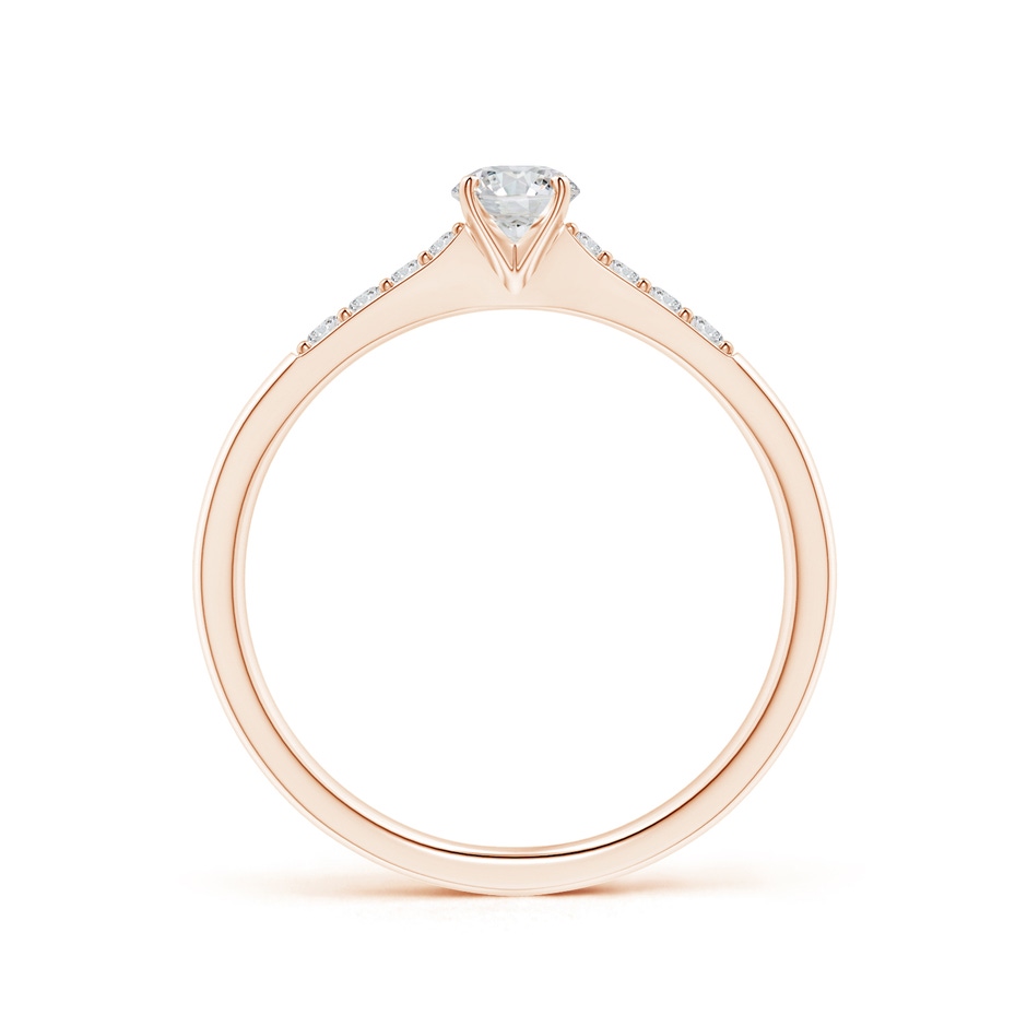 4.1mm HSI2 Solitaire Diamond Tapered Shank Engagement Ring with Accents in Rose Gold side-1