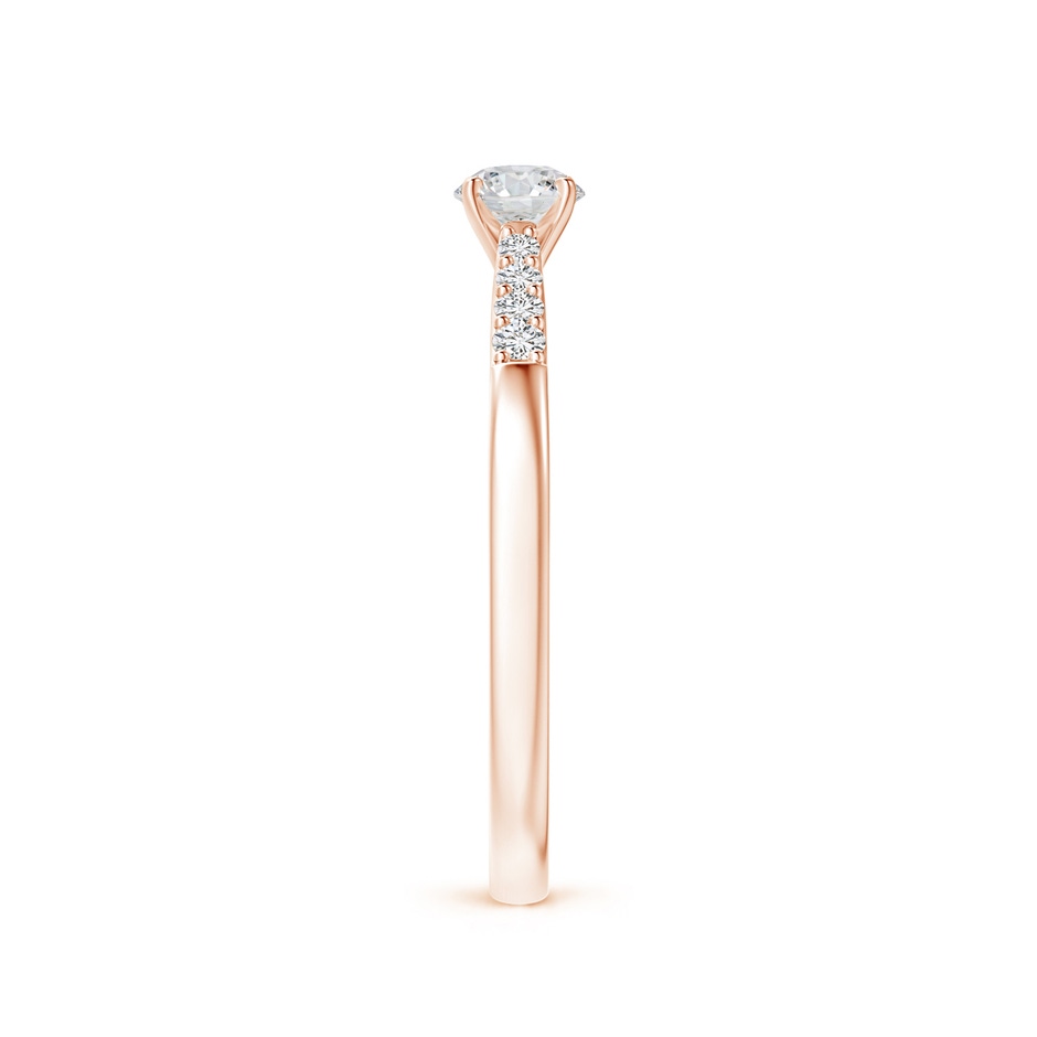 4.1mm HSI2 Solitaire Diamond Tapered Shank Engagement Ring with Accents in Rose Gold side-2
