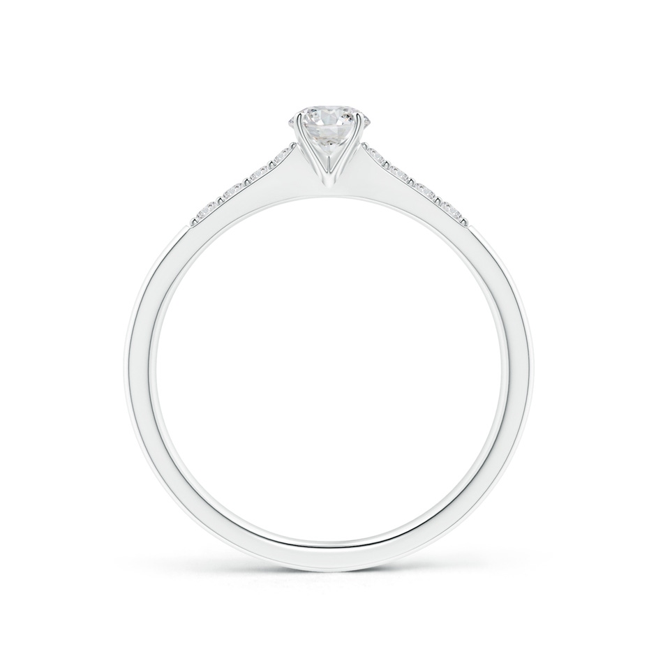 4.1mm HSI2 Solitaire Diamond Tapered Shank Engagement Ring with Accents in White Gold side-1