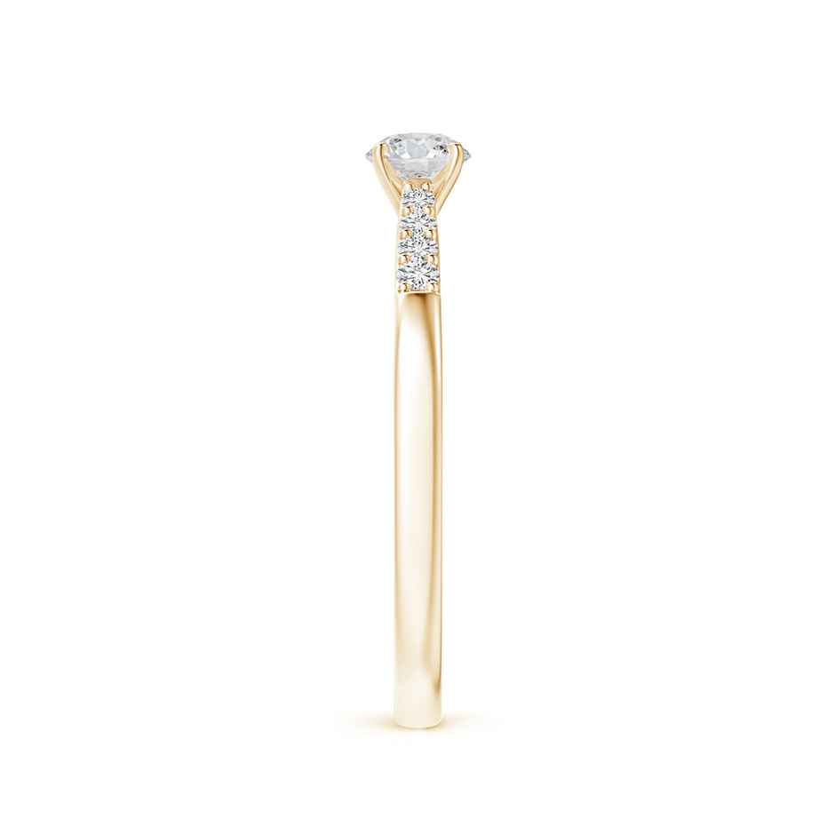 4.1mm HSI2 Solitaire Diamond Tapered Shank Engagement Ring with Accents in Yellow Gold side-2
