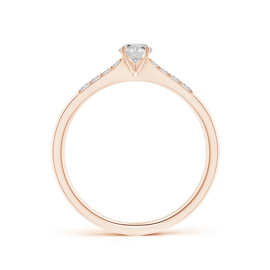 4.1mm IJI1I2 Solitaire Diamond Tapered Shank Engagement Ring with Accents in Rose Gold side-1