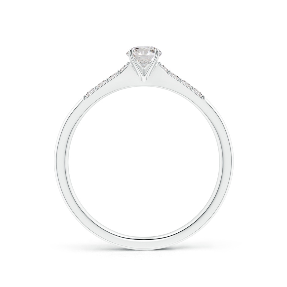 4.1mm IJI1I2 Solitaire Diamond Tapered Shank Engagement Ring with Accents in White Gold side-1