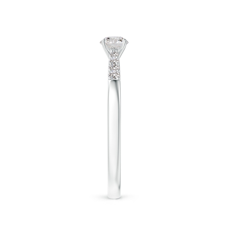 4.1mm IJI1I2 Solitaire Diamond Tapered Shank Engagement Ring with Accents in White Gold side-2