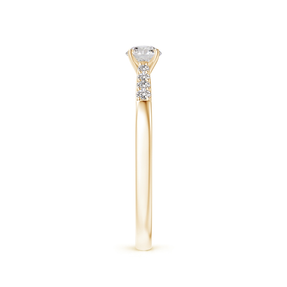 4.1mm IJI1I2 Solitaire Diamond Tapered Shank Engagement Ring with Accents in Yellow Gold side-2