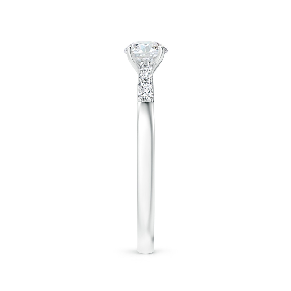 4.9mm GVS2 Solitaire Diamond Tapered Shank Engagement Ring with Accents in P950 Platinum side-2