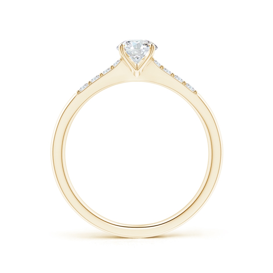 4.9mm GVS2 Solitaire Diamond Tapered Shank Engagement Ring with Accents in Yellow Gold side-1