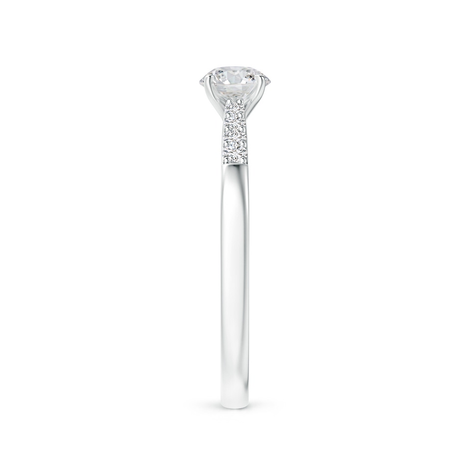 4.9mm HSI2 Solitaire Diamond Tapered Shank Engagement Ring with Accents in P950 Platinum side-2