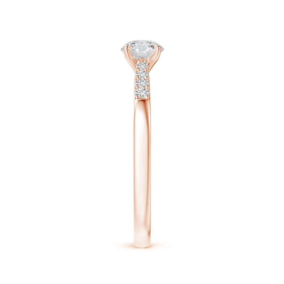 4.9mm HSI2 Solitaire Diamond Tapered Shank Engagement Ring with Accents in Rose Gold side-2
