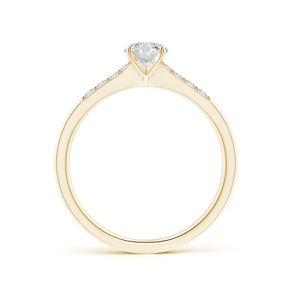 4.9mm HSI2 Solitaire Diamond Tapered Shank Engagement Ring with Accents in Yellow Gold side-1