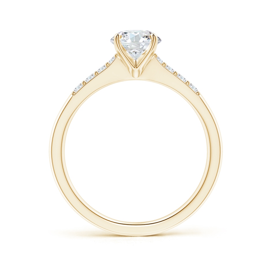 6.1mm GVS2 Solitaire Diamond Tapered Shank Engagement Ring with Accents in Yellow Gold side-1