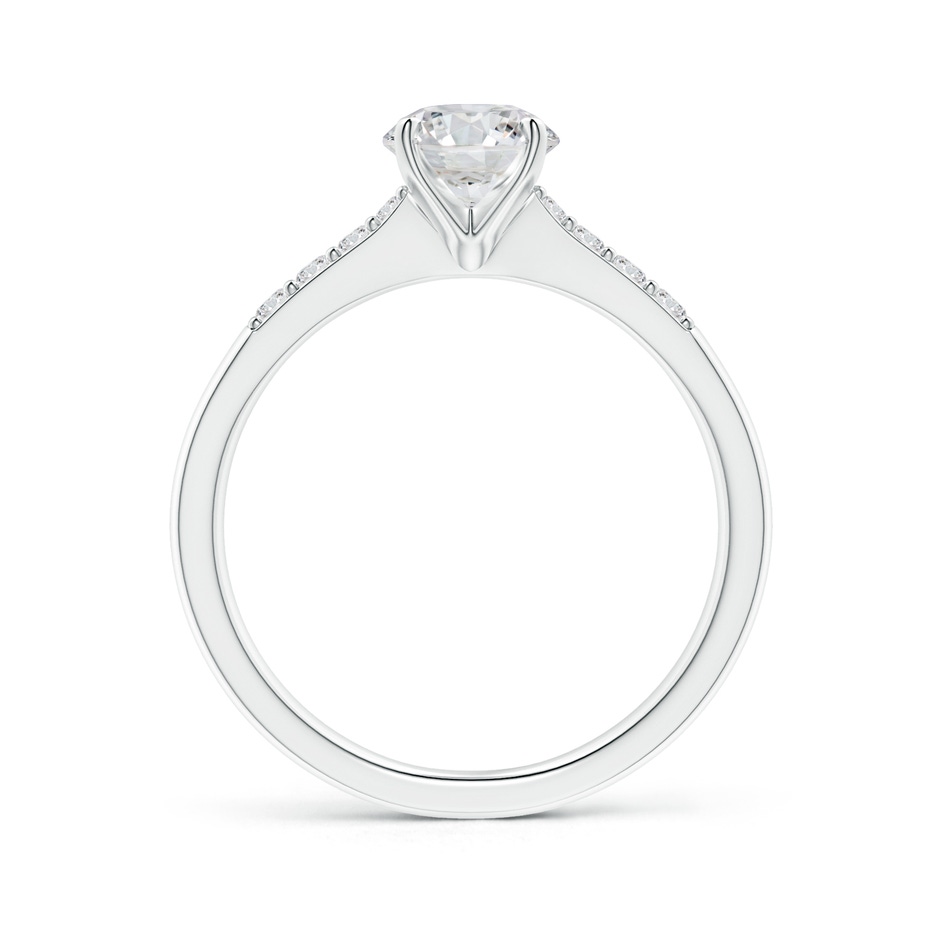 6.1mm HSI2 Solitaire Diamond Tapered Shank Engagement Ring with Accents in White Gold side-1