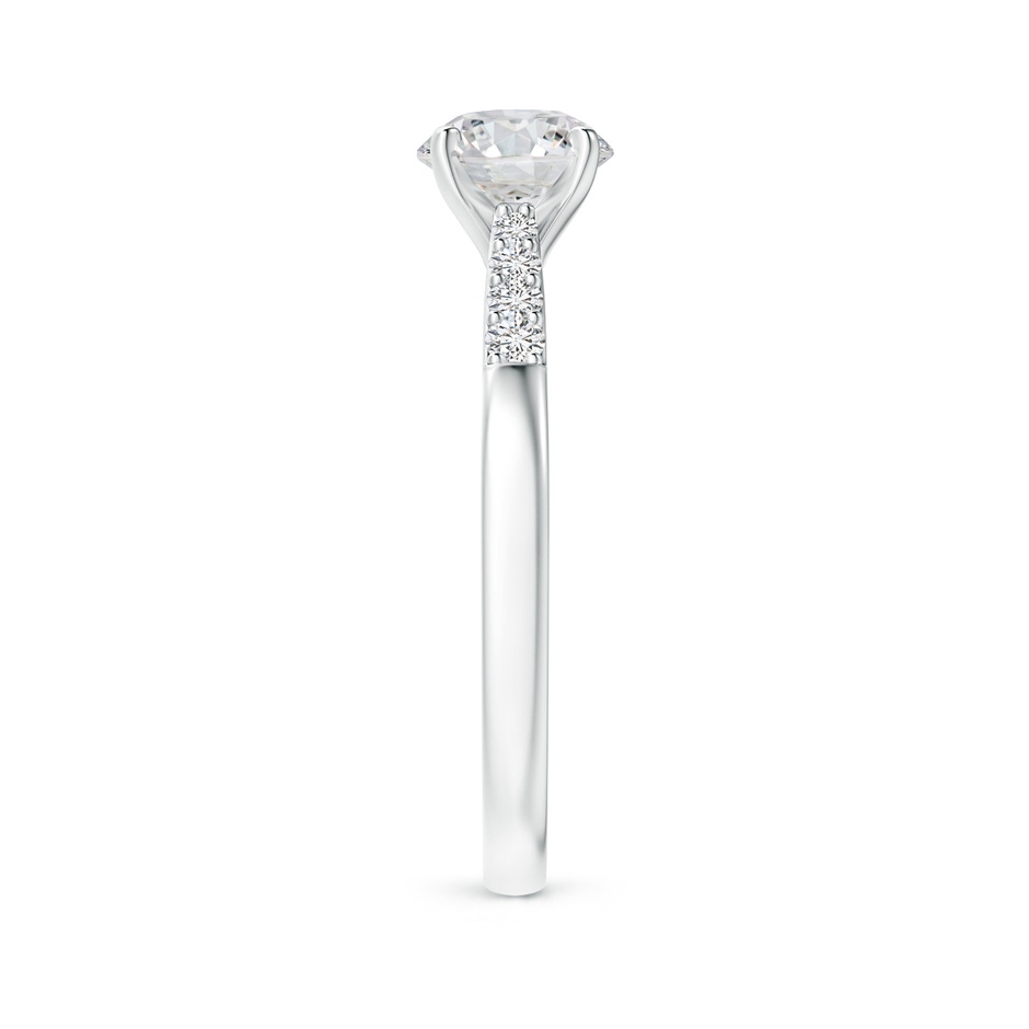6.1mm HSI2 Solitaire Diamond Tapered Shank Engagement Ring with Accents in White Gold side-2