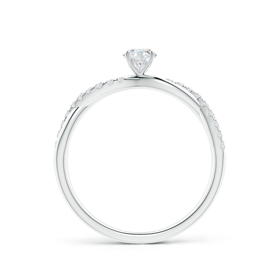 3.8mm GVS2 Solitaire Diamond Twist Shank Engagement Ring with Accents in P950 Platinum side-1