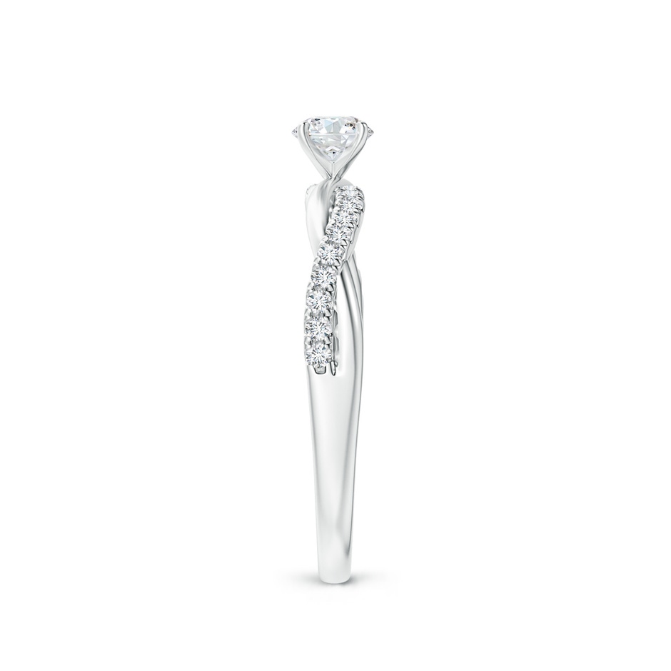 3.8mm GVS2 Solitaire Diamond Twist Shank Engagement Ring with Accents in P950 Platinum side-2