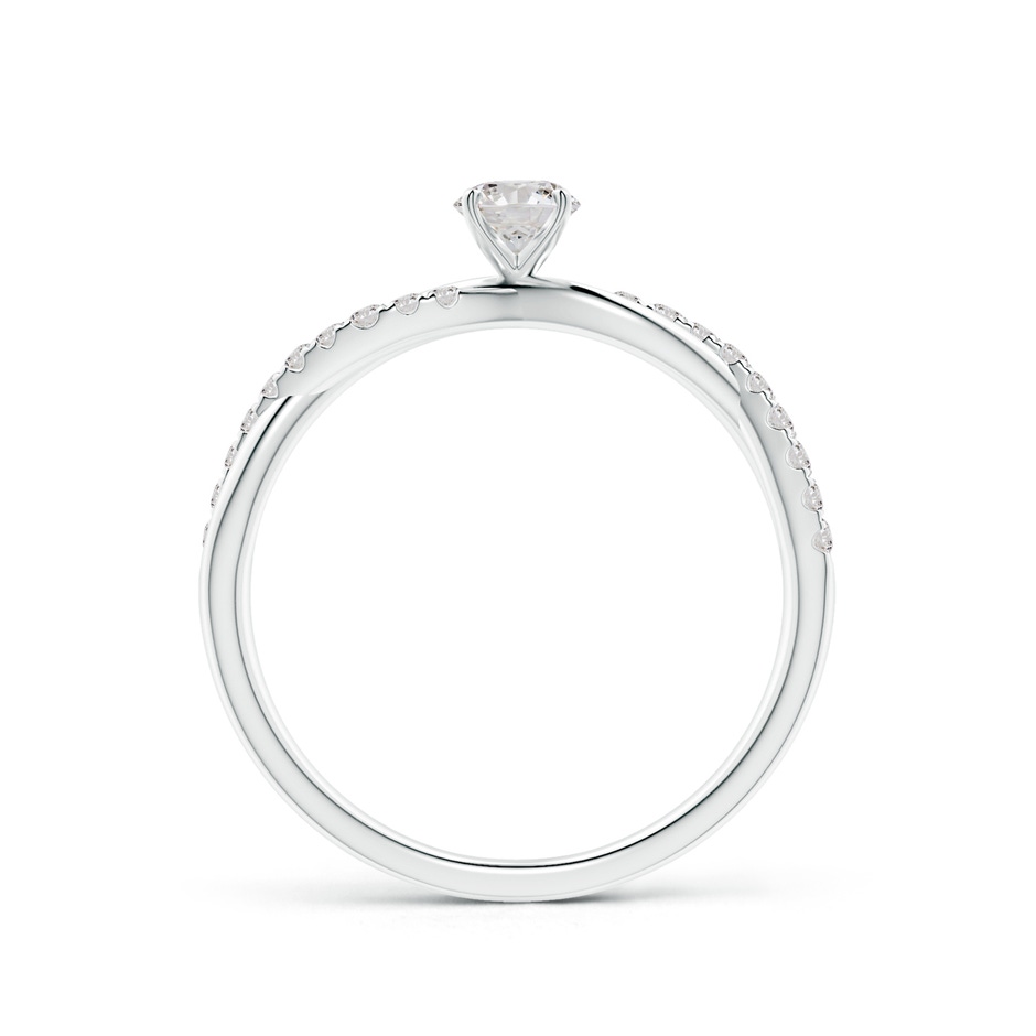 3.8mm IJI1I2 Solitaire Diamond Twist Shank Engagement Ring with Accents in P950 Platinum side-1