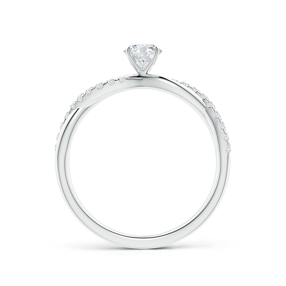 4.5mm GVS2 Solitaire Diamond Twist Shank Engagement Ring with Accents in P950 Platinum side-1