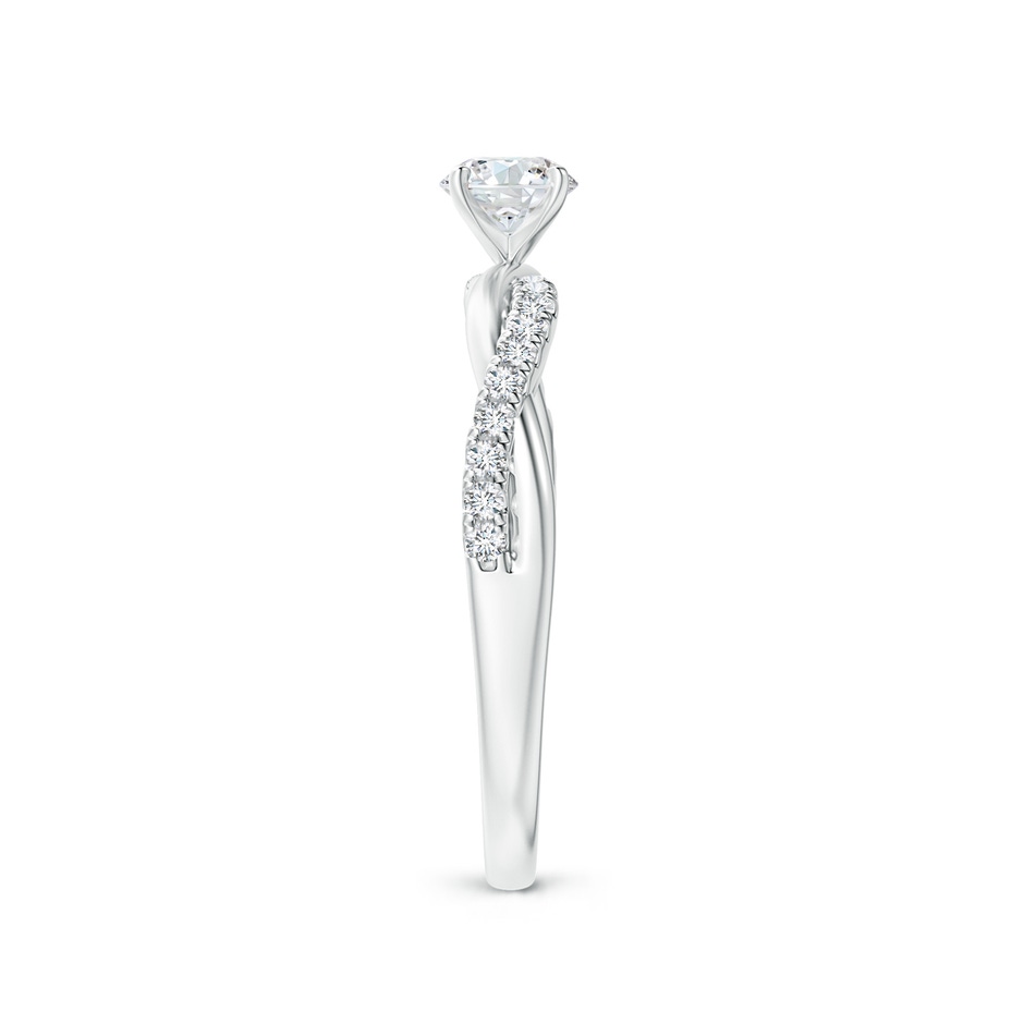 4.5mm GVS2 Solitaire Diamond Twist Shank Engagement Ring with Accents in White Gold side-2