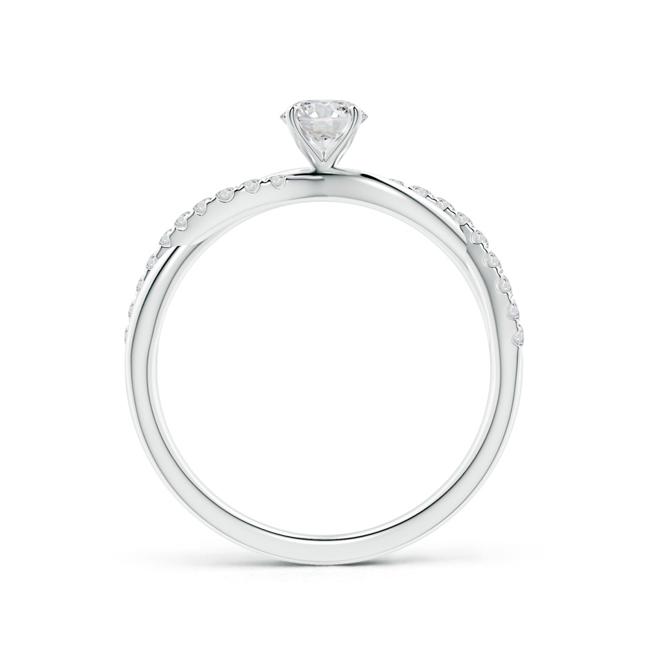 4.5mm HSI2 Solitaire Diamond Twist Shank Engagement Ring with Accents in White Gold side-1