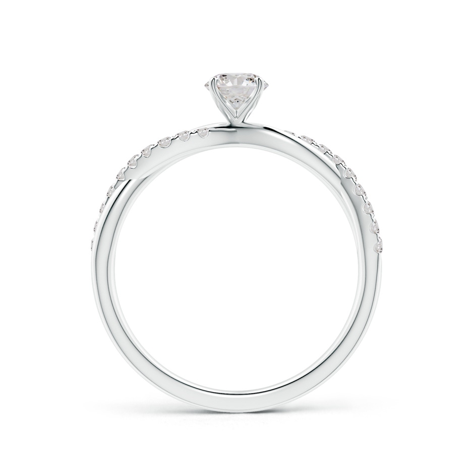 4.5mm IJI1I2 Solitaire Diamond Twist Shank Engagement Ring with Accents in White Gold side-1