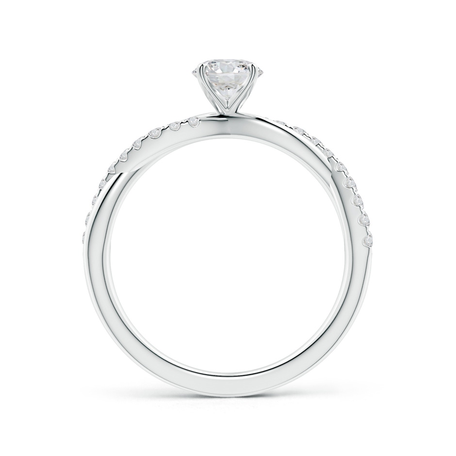 5.2mm HSI2 Solitaire Diamond Twist Shank Engagement Ring with Accents in White Gold side-1