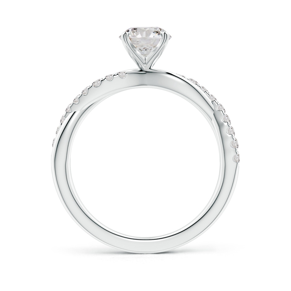 6mm IJI1I2 Solitaire Diamond Twist Shank Engagement Ring with Accents in P950 Platinum side-1