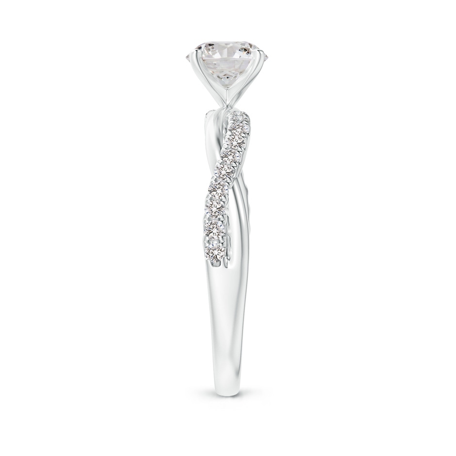 6mm IJI1I2 Solitaire Diamond Twist Shank Engagement Ring with Accents in P950 Platinum side-2