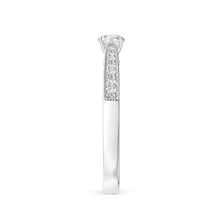4mm GVS2 Diamond Solitaire Engraved Engagement Ring with Accents in P950 Platinum side-2