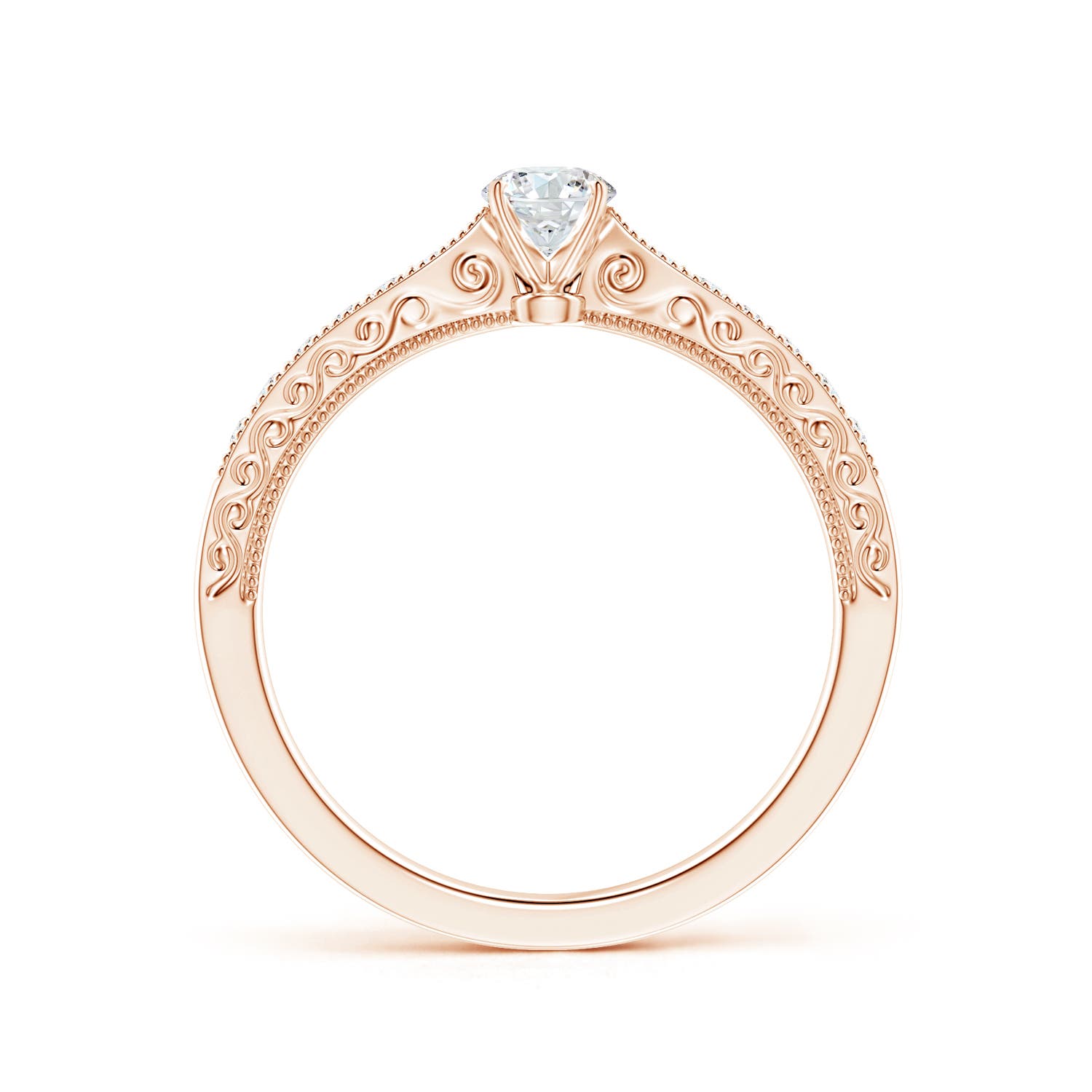 F-G, VS / 0.34 CT / 14 KT Rose Gold