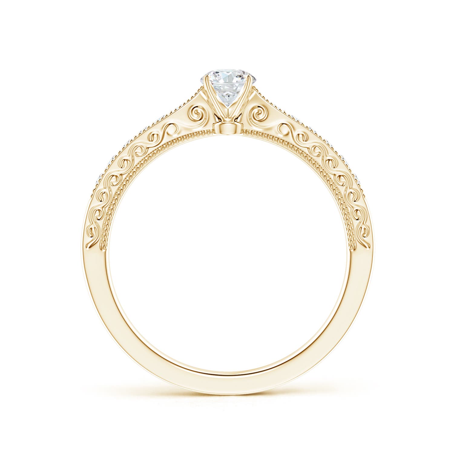 F-G, VS / 0.34 CT / 14 KT Yellow Gold