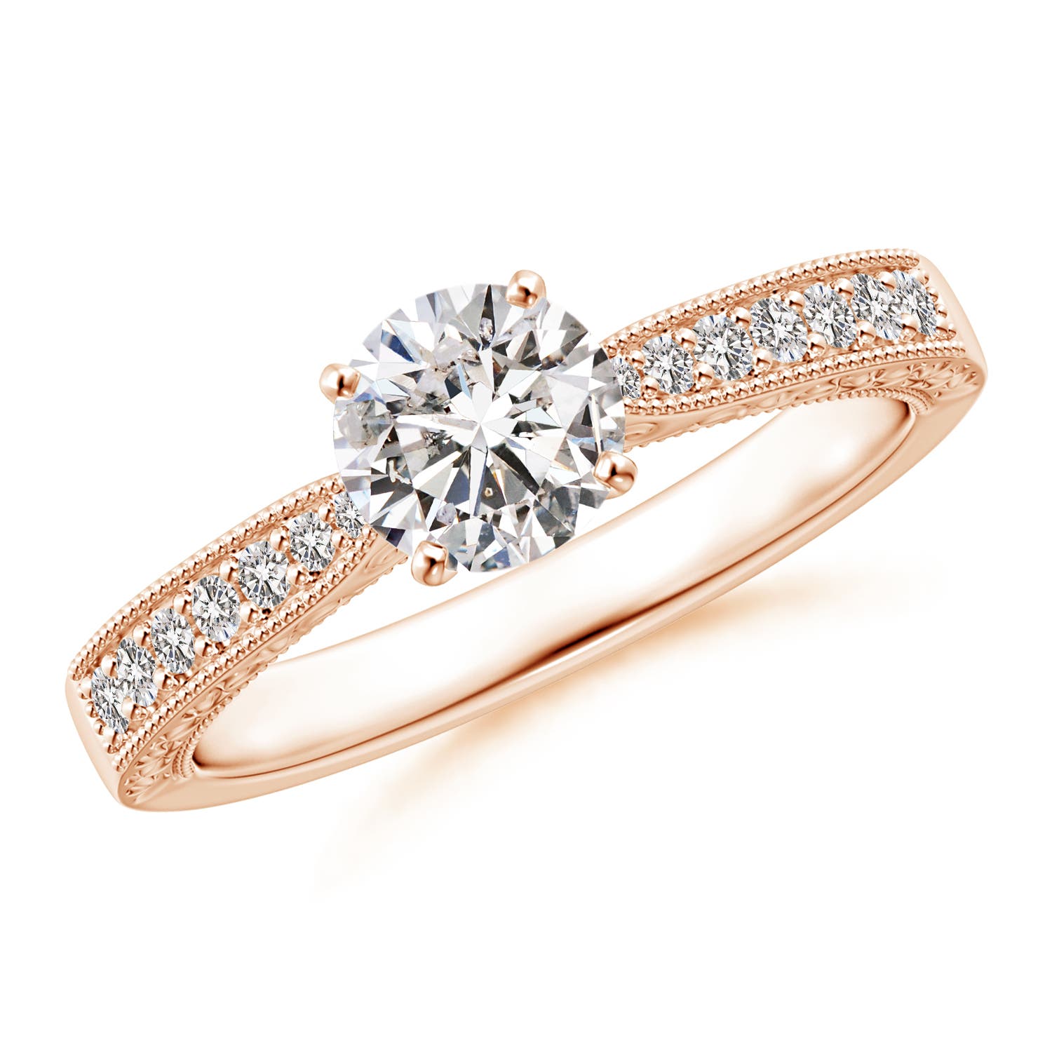 I-J, I1-I2 / 0.76 CT / 14 KT Rose Gold