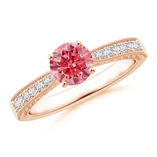 Round Fancy Intense, VS2 Pink Diamond