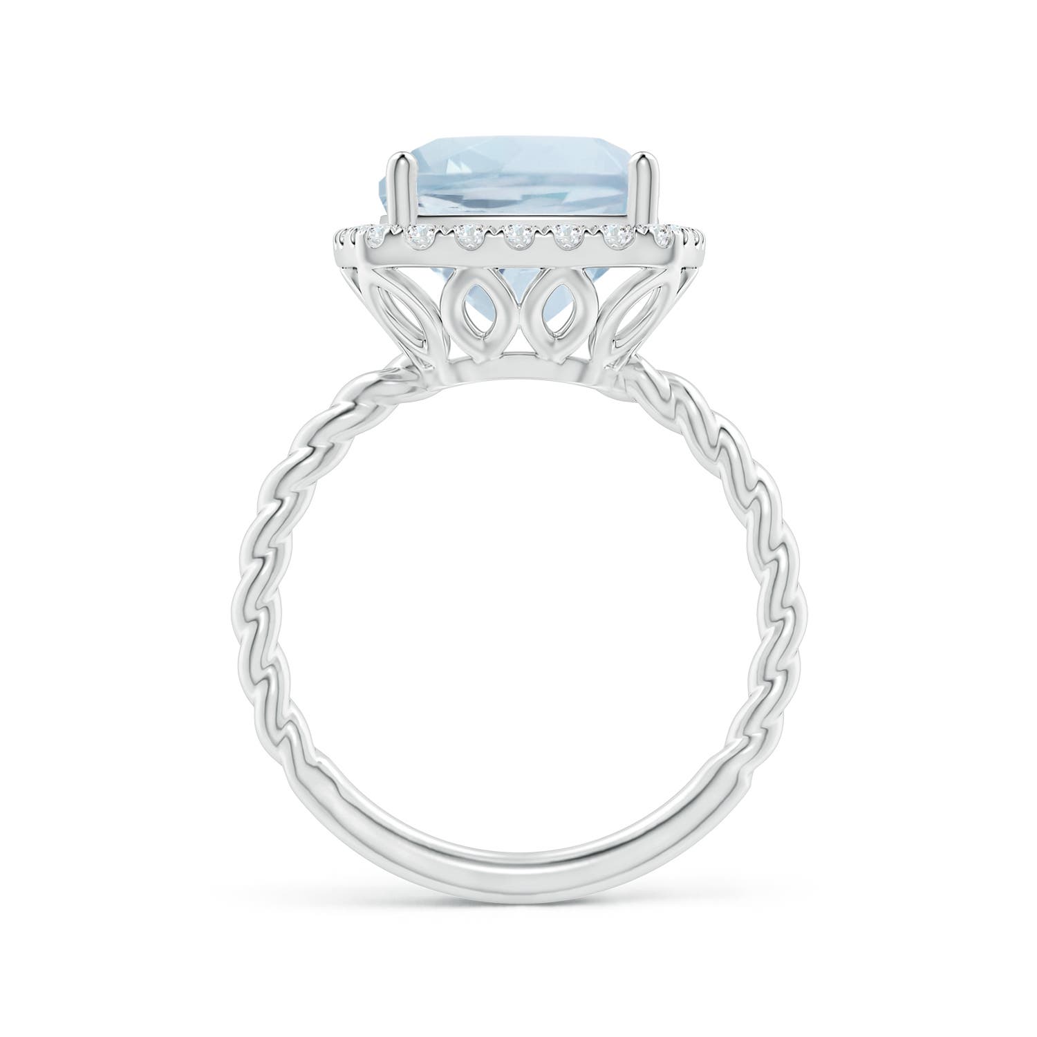 A - Aquamarine / 3.84 CT / 14 KT White Gold