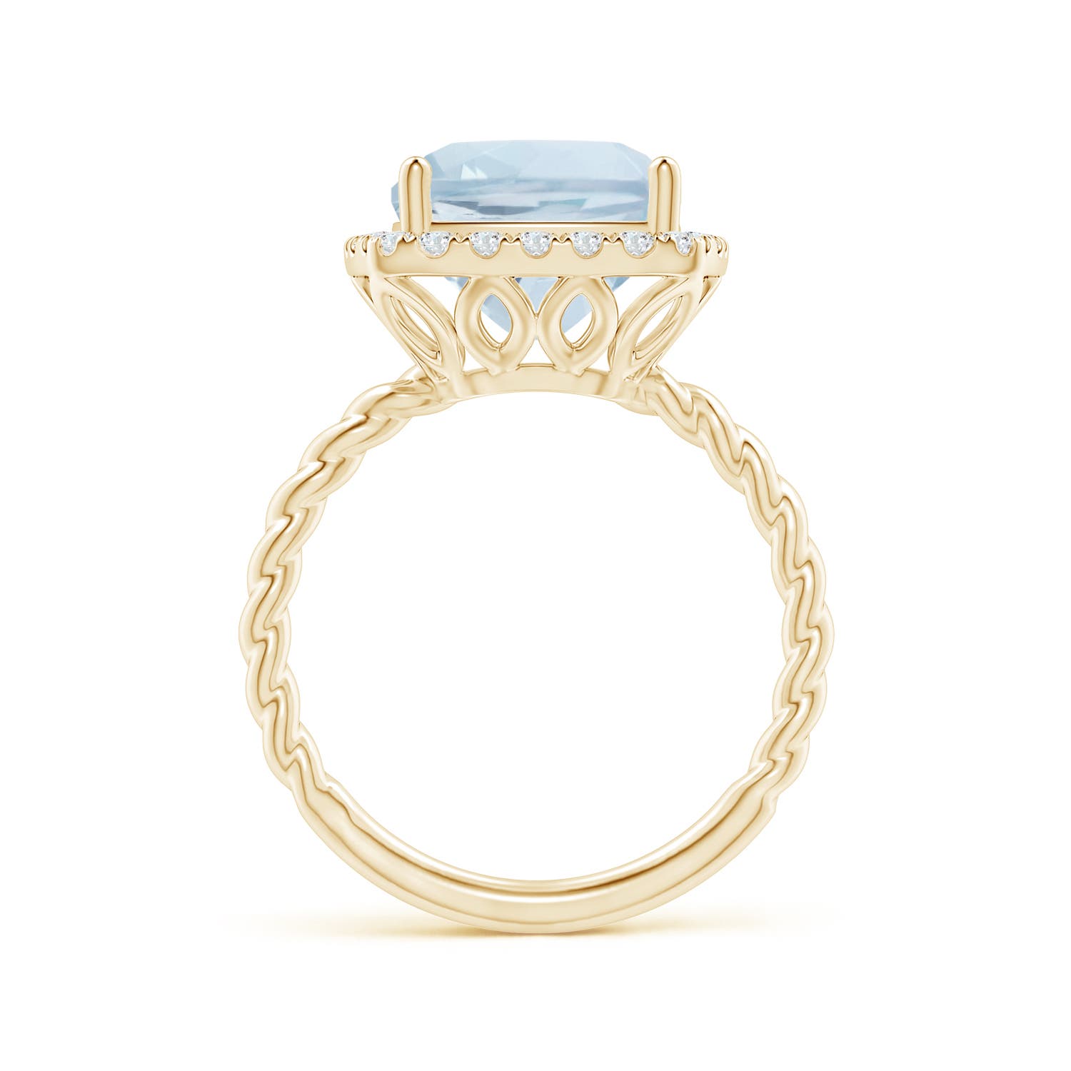 A - Aquamarine / 3.84 CT / 14 KT Yellow Gold