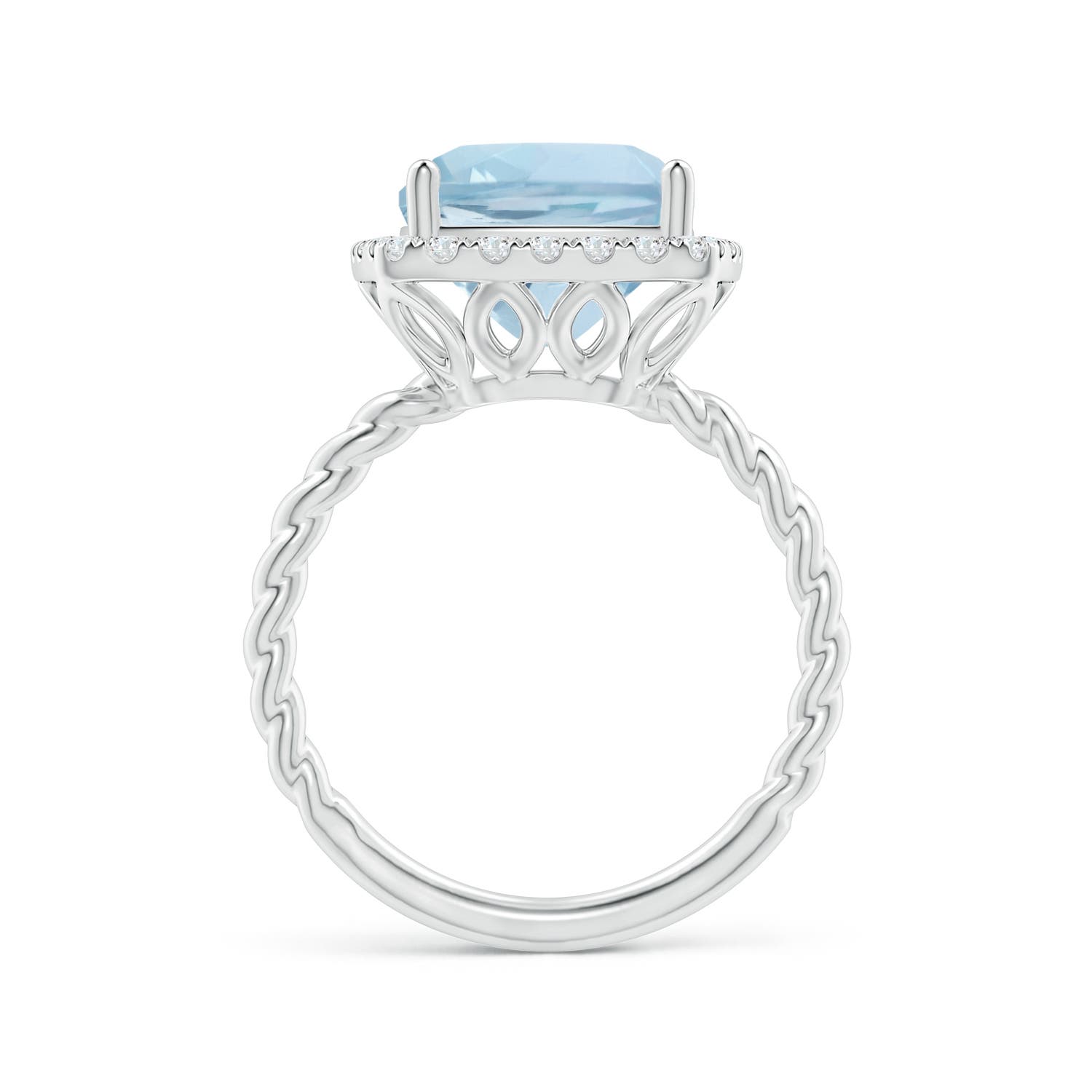 AA - Aquamarine / 3.84 CT / 14 KT White Gold