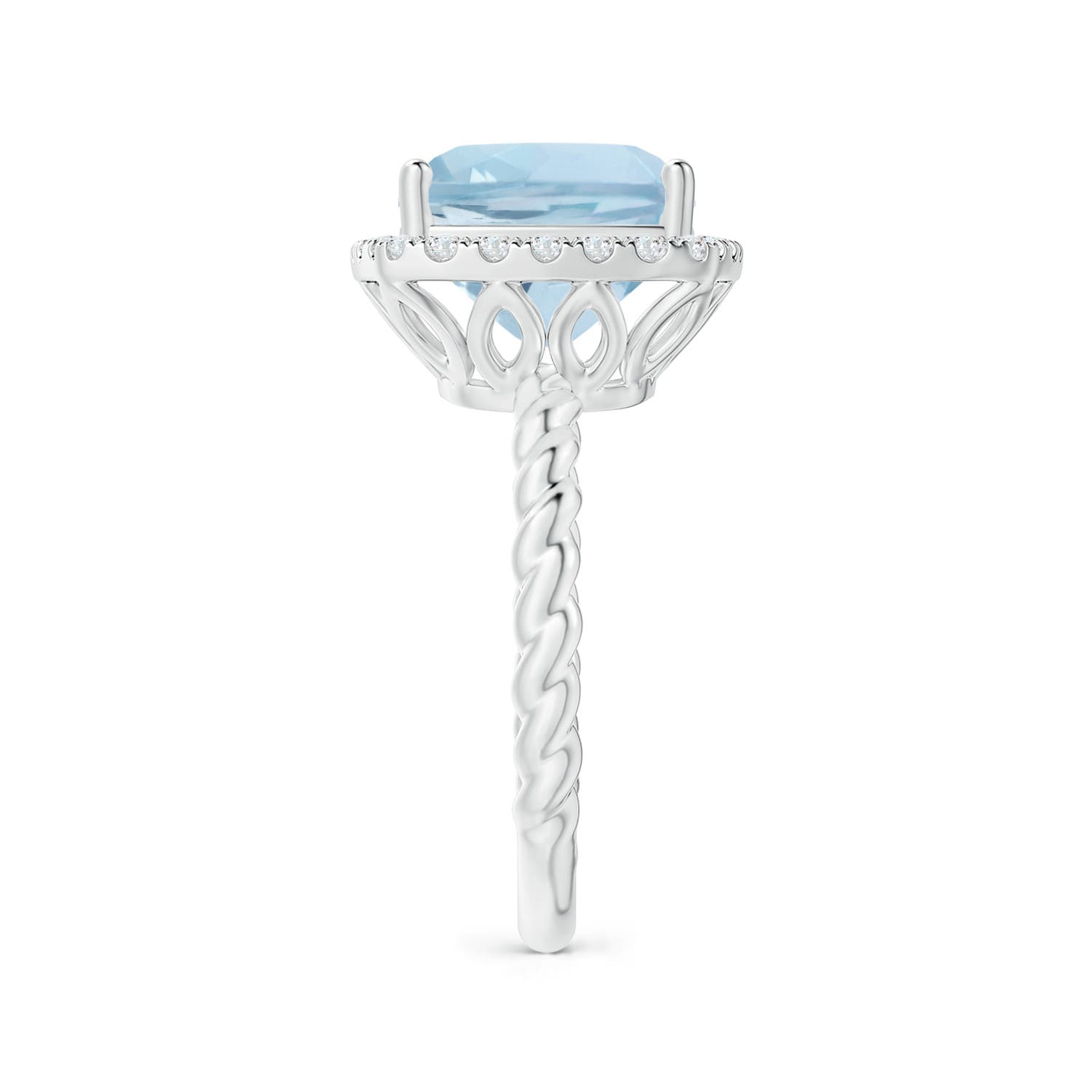 AA - Aquamarine / 3.84 CT / 14 KT White Gold