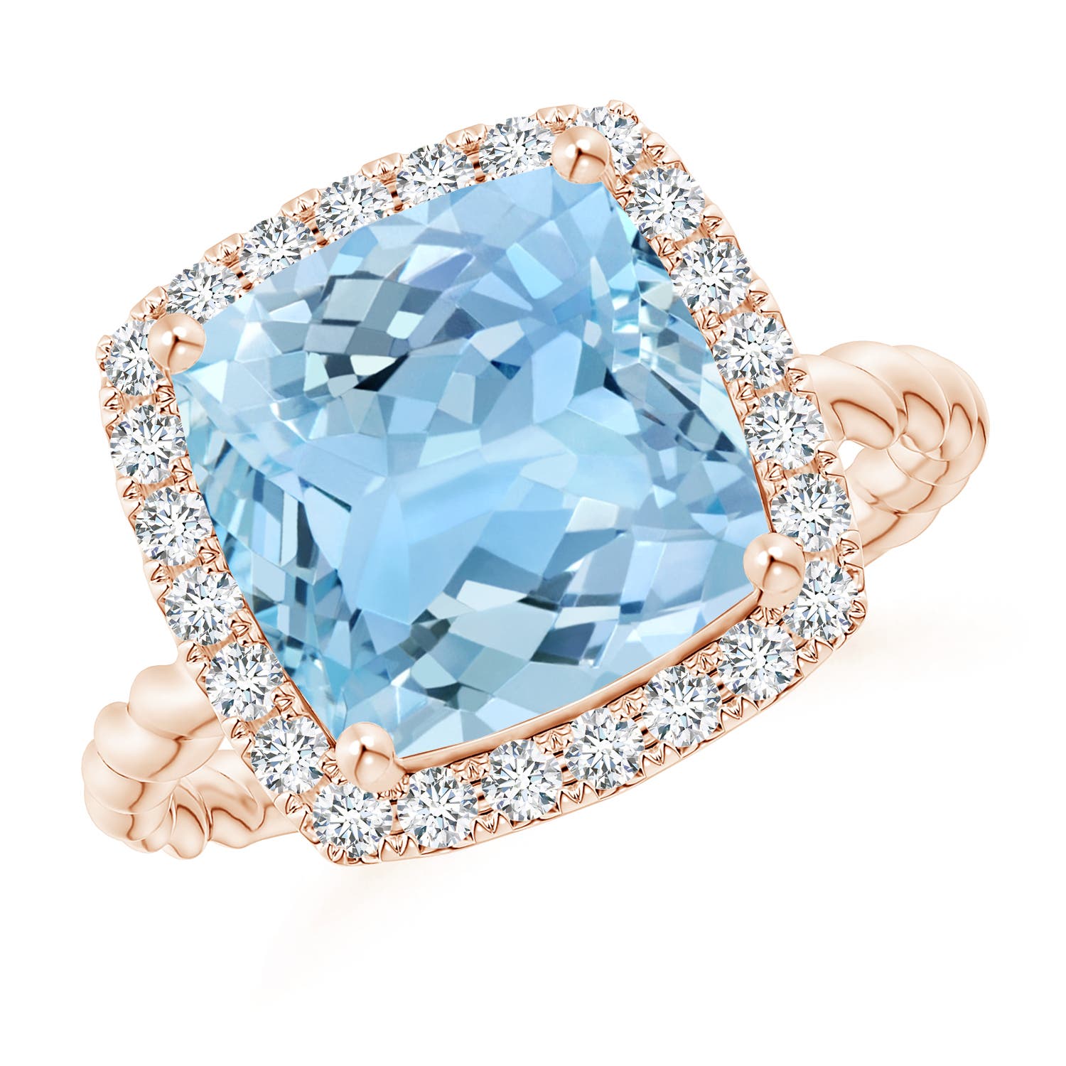 AAAA - Aquamarine / 3.84 CT / 14 KT Rose Gold