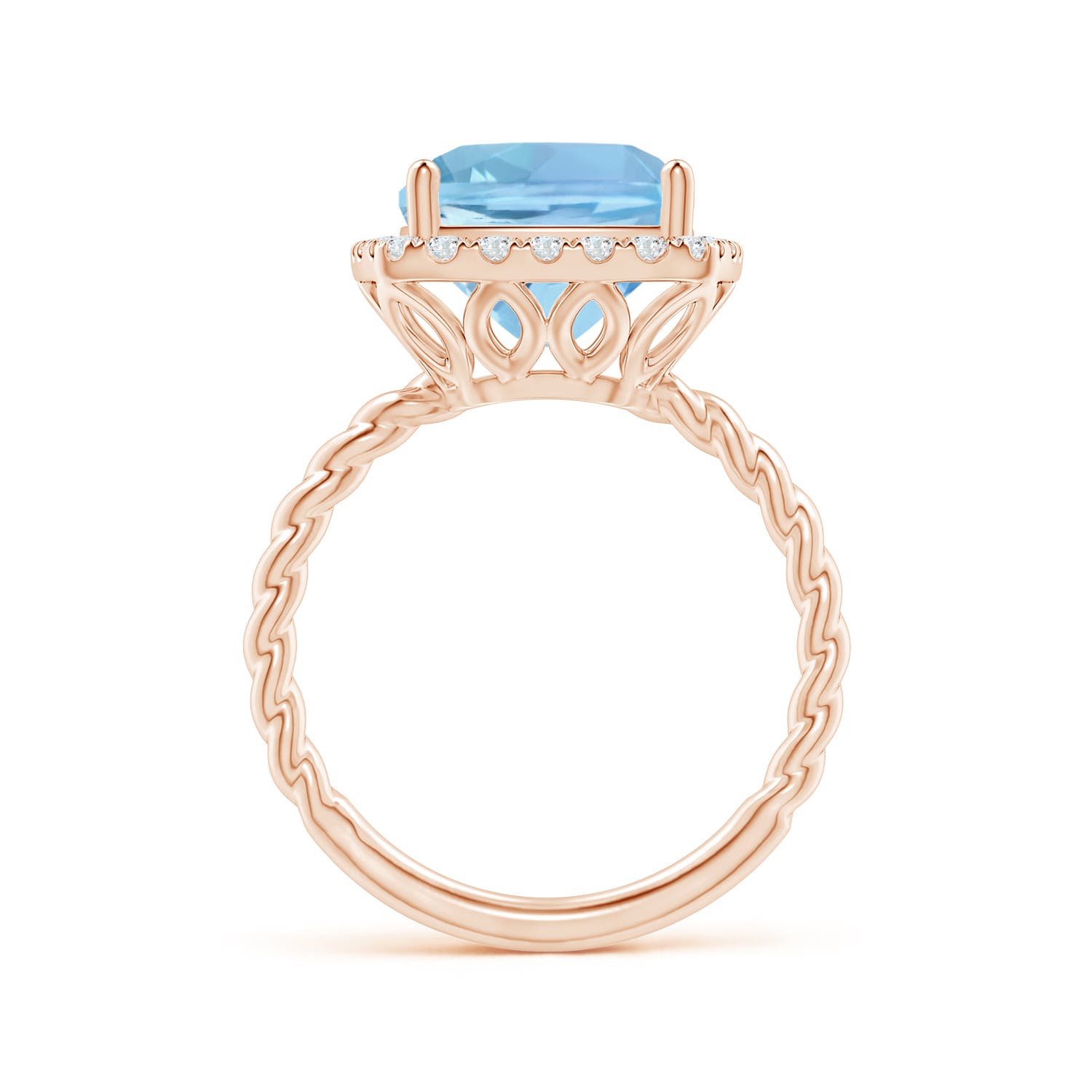 AAAA - Aquamarine / 3.84 CT / 14 KT Rose Gold