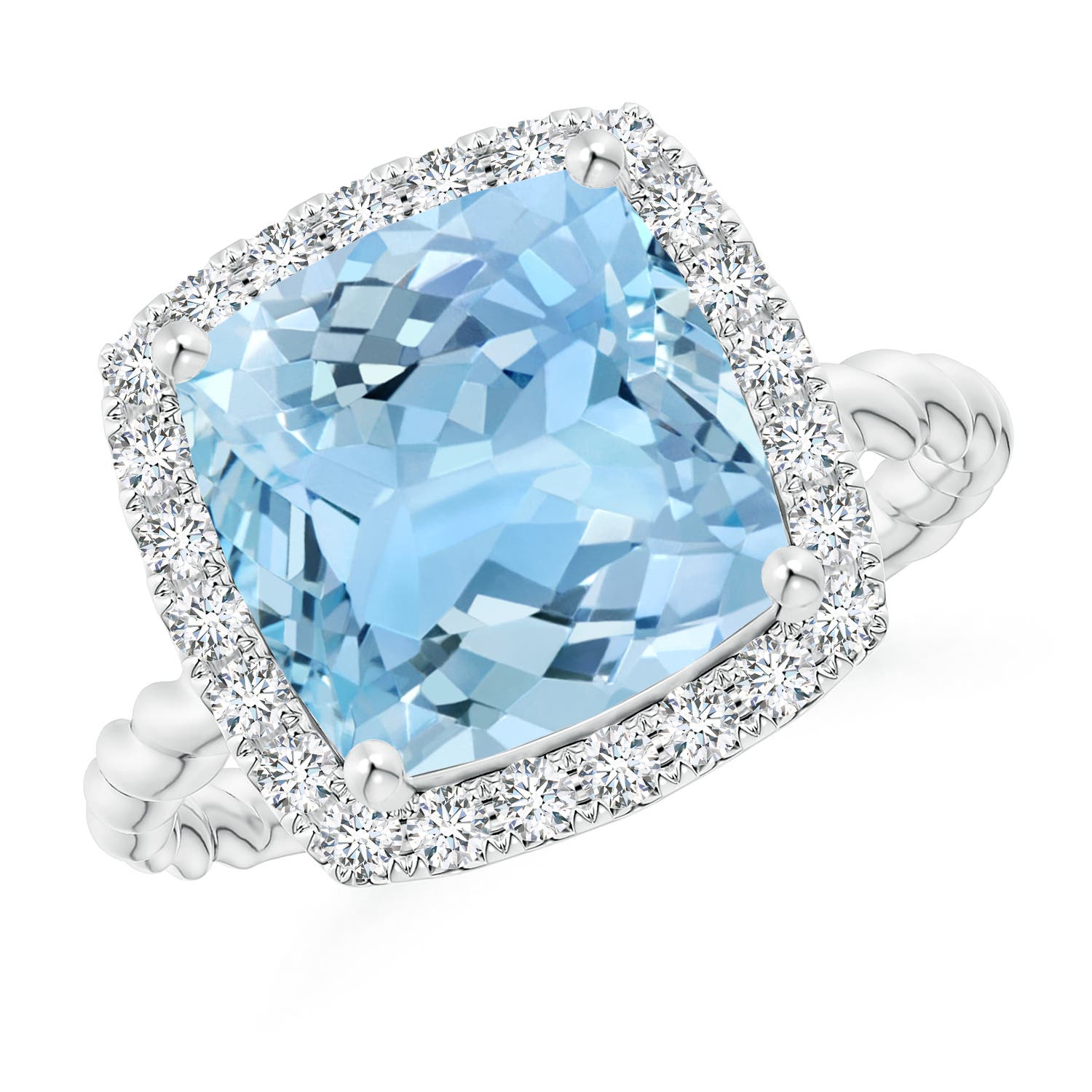 AAAA - Aquamarine / 3.84 CT / 14 KT White Gold