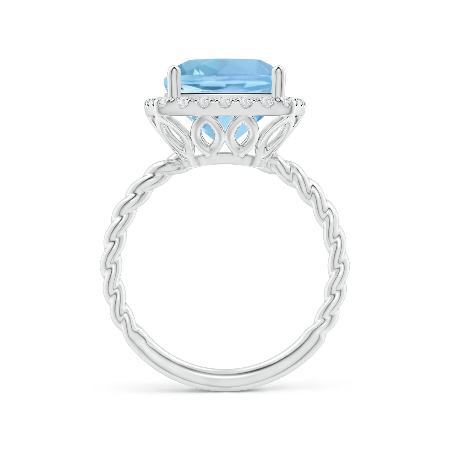 AAAA - Aquamarine / 3.84 CT / 14 KT White Gold